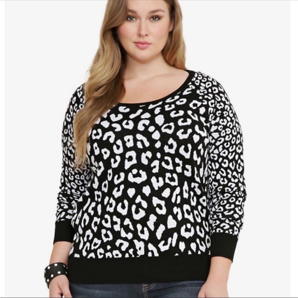 New! Torrid sz 3 Leopard‎ Cheetah Pullover Sweater 3X